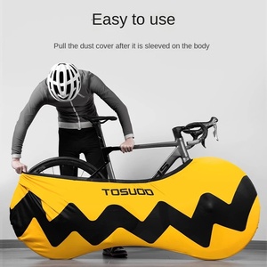 TOSUOD <span class=keywords><strong>Housse</strong></span> de <span class=keywords><strong>roue</strong></span> en polyester à haute élasticité <span class=keywords><strong>Housse</strong></span> de protection contre la poussière <span class=keywords><strong>pour</strong></span> vélo de <span class=keywords><strong>route</strong></span> Protection des roues de VTT - Product Image 4