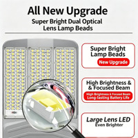 Lampe solaire LED étanche IP65 pour rue, résistante aux intempéries, en ABS durable, pour extérieur, avec panneau solaire séparé