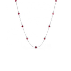 Collar Maimang Custom Elegance, Chapado en Oro de 18k, Plata de Ley 925, con Rubí, Piedra de Nacimiento de Julio, para Mujer - Product Image 6