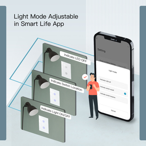 Interrupteur intelligent multi-gang Tuya WiFi avec variateur <span class=keywords><strong>de</strong></span> lumière, contrôle indépendant, compatible Smart Life/APP Tuya, fonctionne avec la définition des modes d'éclairage et <span class=keywords><strong>de</strong></span> l'état <span class=keywords><strong>de</strong></span> marche. - Product Image 6