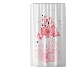 Flamingo Group imprimé salle de bain <span class=keywords><strong>rideau</strong></span> de douche ensemble supports transfrontaliers livraison directe couverture de bain <span class=keywords><strong>rideau</strong></span> de séparation - Product Image 1