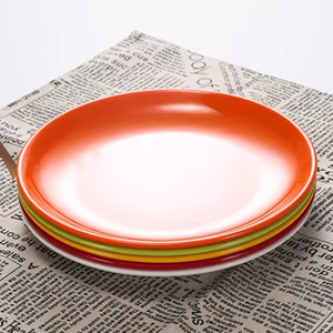 <span class=keywords><strong>Vaisselle</strong></span> en mélamine colorée réutilisable pour hôtels, assiettes circulaires pour buffets de restaurants, 6 à 14 pouces - Product Image 3