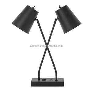 Lámpara de Escritorio de Níquel con Interruptor y Enchufe en la Base para Decoración del Hogar, Dormitorio, Vestíbulo de Hotel, Habitación de Hotel - Product Image 2