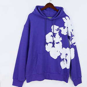 Sudadera Mainline con anillo floral extragrande, Sudadera con capucha moderna, Ropa urbana para hombre y mujer, denim, Sudadera con capucha Kapok - Product Image 5