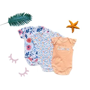 Yenidoğan bebek pijama pijama Sleepwear giysileri % 100% pamuk uzun kısa kollu bebekler bebek tulum