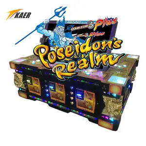 Máquina de juego de mesa de pesca LCD de 86 "que funciona con monedas, 10 jugadores