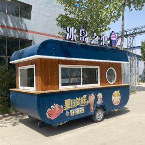 Nuevo Diseño de Carrito de Comida para Hot Dogs, Camión de Comida, Contenedor Estándar Americano, Remolque de Comida con Mesa, Remolque de Comida Móvil Clásico - Product Image 6