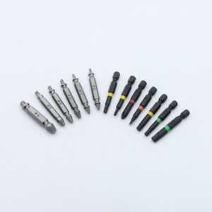 13 pezzi di tipo fai da te pezzi di rimozione dell'estrattore di <span class=keywords><strong>vite</strong></span> e bullone rotto Set di 2 teste trapano 0 #-4 # a spirale flauto bit di personalizzazione OEM supportato - Product Image 5