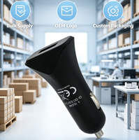 Pengisi Daya Mobil Port USB Tunggal Bentuk Klakson Mini Adaptor Pemantik Rokok Mobil Universal 12V/24V Pengisi Daya Ponsel Kendaraan