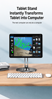 Support de tablette magnétique en aluminium à rotation 360 degrés pour bureau, compatible avec les iPad Apple de 8 à 13 pouces, avec un aimant puissant