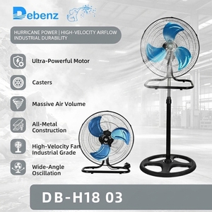 Ventilador de Pedestal Portátil Debens, de Uso Industrial y Exterior, con Enfriamiento por Aire y Viento Fuerte - Product Image 1