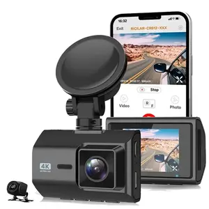4k Ultra Hd Wifi Car NOVATEK Dash Cam 2160p 60fps Dvr With 1080p Rear Camera Night Vision Gps Dual Lens Dashcam
