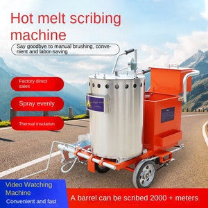 Machine de marquage routier à pulvérisation à froid thermofusible, intégrée à <span class=keywords><strong>locomotive</strong></span>, avec moteur haute puissance, petite machine de traçage de lignes de marquage de places de stationnement - Product Image 1