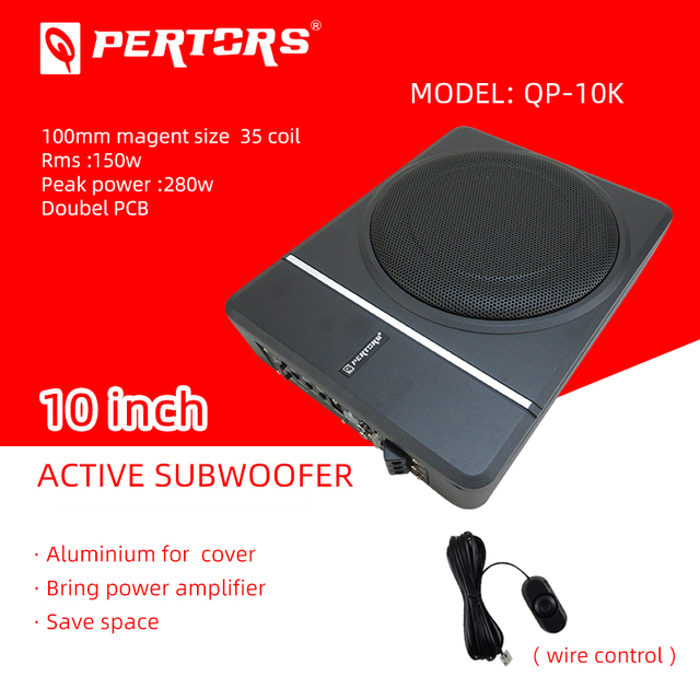 Car Audio Active Subwoofer Car Seat Subwoofer Amplifer Q-PERTORS QP-10K 10inch Woofer