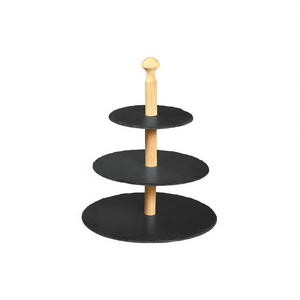 KESPER <b>Slate</b> 3-Tier Display Shelf Stand for Home Decor and Serving - Product Image 2