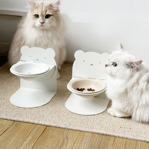 Kediler ve yavrular için 2025 yeni tasarım seramik Tilted yiyecek kasesi yükseltilmiş besleme için manyetik <span class=keywords><strong>Stand</strong></span> ile ayarlanabilir yükseltilmiş - Product Image 4