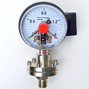 स्टेनलेस स्टील डायाफ्राम दबाव गेज इलेक्ट्रिक संपर्क सदमे-प्रतिरोधी कम दबाव स्विच ऊपरी और निचली सीमा - Product Image 1