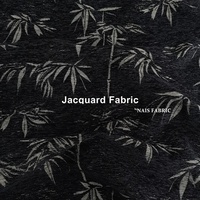 NAIS Nouveau 100% Polyester Argent Noir Velours Épais de Poids Moyen Chenille Jacquard Feuilles de Palmier Tropicales Hiver Mariage Filles