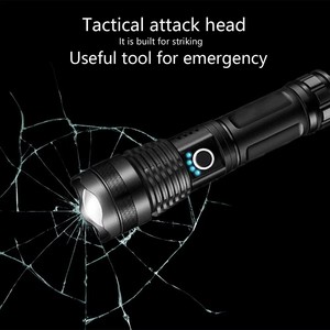 Lampe <span class=keywords><strong>torche</strong></span> en alliage d'aluminium 20W XHP50, <span class=keywords><strong>longue</strong></span> <span class=keywords><strong>portée</strong></span>, puissante, LED haute puissance, <span class=keywords><strong>rechargeable</strong></span>, étanche, tactique - Product Image 3