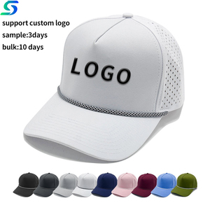 <span class=keywords><strong>Gorra</strong></span> <span class=keywords><strong>de</strong></span> golf <span class=keywords><strong>de</strong></span> 5 paneles en blanco, <span class=keywords><strong>de</strong></span> poliéster impermeable, perforada con láser, para deportes, <span class=keywords><strong>correr</strong></span>, béisbol, con logotipo personalizado - Product Image 1
