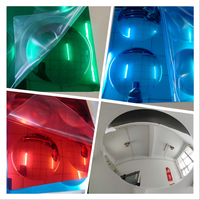 Panneau Miroir Convexe en Acrylique Coloré Personnalisé 10x10 pouces Incassable pour Décoration Murale de Salle Sensorielle, Salle de Classe et Maison