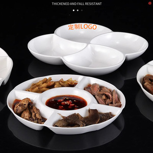 ถาดอาหารตุ๋นห้าช่อง, จานเมลามีนสำหรับโรงแรมและร้านอาหาร, จานอาหารเย็นหลายช่อง - Product Image 2