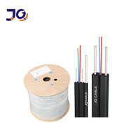 Cable de caída FTTH de fibra óptica de 1 2 núcleos, rollo de 1km y 2km, cable de caída de 4 núcleos de fibra óptica LSZH de modo único