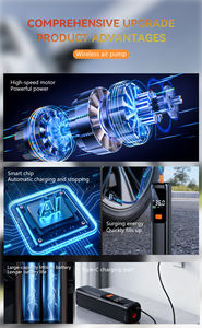 150psi डिजिटल डिस्प्ले एयर पंप टायर इंफ्लेवेटर पोर्टेबल एयर कंप्रेसर कार 150 psi इलेक्ट्रिक टायर मुद्रास्फीति कॉर्लेस टायर पंप - Product Image 4