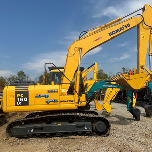 Excavatrice sur chenilles Komatsu PC160 d'occasion avec peu d'heures de fonctionnement, pièces d'origine complètes, bonnes performances hydrauliques, sans fuite d'huile, pour la construction - Product Image 1