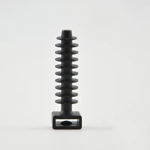 Attaches de câbles en nylon 66 industriel blanc/noir 8 mm/10 mm, fixation murale à enfoncer avec système de gestion des câbles - Product Image 5