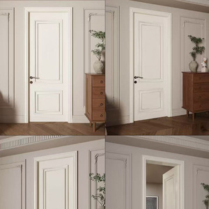 Portes françaises en bois massif de haute qualité, double vitrage, résistantes à l'eau et au design moderne pour l'intérieur, pour une utilisation en patio/balcon - Product Image 1