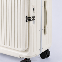 Ensemble de bagages à coque rigide en PC, fabrication directe usine OEM ODM, 20/24/28 pouces, valise à roulettes avec port de charge USB et serrure TSA