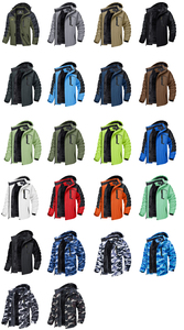 Logo personnalisé à capuche hommes extérieur à capuche coupe-vent Softshell veste coupe-vent imperméable homme veste <span class=keywords><strong>hiver</strong></span> - Product Image 6