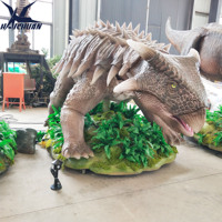 Gerçek dinozor boyutunda Dino Park Lifesize dinozor robotu Animatronic Ankylosaurus