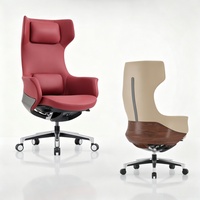 Chaise de bureau de direction ergonomique de luxe de grande taille en cuir écologique, chaise de patron robuste, chaise de manager
