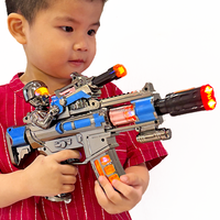 Pistolet mitrailleur de simulation électrique clignotant avec fonction de pulvérisation