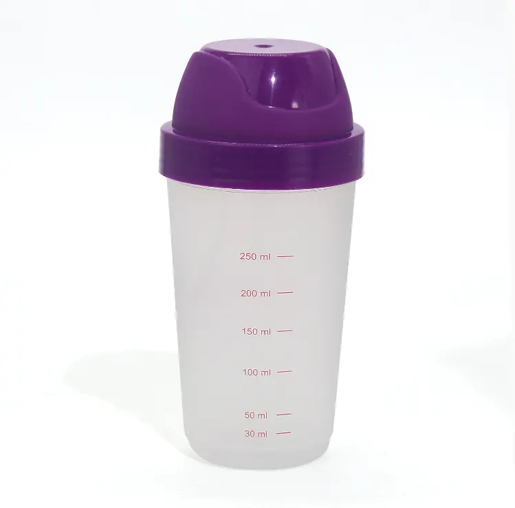 BPA ücretsiz örnek özel Logo baskı 300ml depolama mikser Mix Blender Protein Shaker Blender toz bölmesi ile spor salonu için