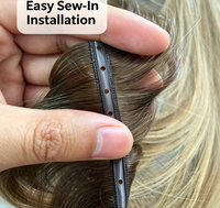 Extensions de cheveux humains vierges de grade 12A en gros, tissage Genius Butterfly double drawn