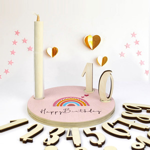 Cross-border wooden baby milestone <b>digital</b> newborn birthday wooden announcement card months <b>calendar</b> birthday - Product Image 1