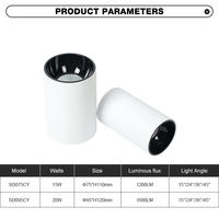 Conception moderne en aluminium en gros d'angle de faisceau vers le bas Downlight LED SMD COB monté en surface