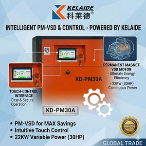 เครื่องอัดอากาศแบบสกรูแม่เหล็กถาวร VFD อุตสาหกรรม 7.5kW-250kW ระบบลม 0.7-1.0MPa - Product Image 6