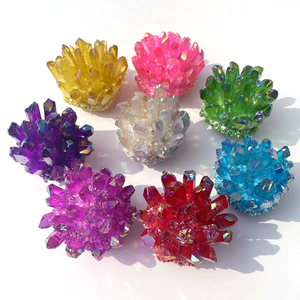 <span class=keywords><strong>Prix</strong></span> d'usine, cristal de <span class=keywords><strong>quartz</strong></span> aura <span class=keywords><strong>fantôme</strong></span> violet vert rouge Reiki, amas de cristal pour la décoration de la maison - Product Image 2