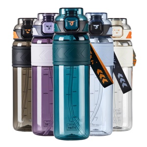 Boissons en plastique sans BPA de 750ml avec paille <span class=keywords><strong>Bouteille</strong></span> portable durable pour l'hydratation sur le pouce Intérieur doublé - Product Image 1