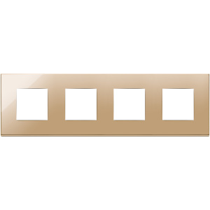 8M <b>Plate</b> 2+2+2+2 Int71 Gold Wall <b>Switch</b> Cover 31mm Length 9.7mm Width 1.7mm Height - Product Image 1
