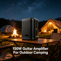 Amplificateur de guitare portable GENCE 150W Mini avec éclairage LED RGB V5.0 et télécommande pour la pratique de la guitare électrique