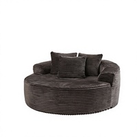 Canapé-lit modulaire surdimensionné en chenille moelleuse, style nuage, avec assise profonde, pour salon, appartement, hôpital
