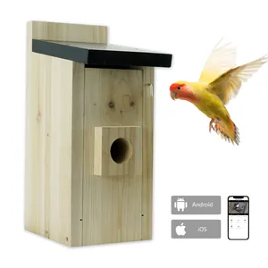 Intelligenter und sichtbarer großer Holz vogelhaus käfig zum Verkauf mit hoch auflösender mobiler Vogel fern beobachtung