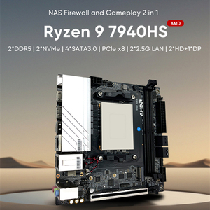 Giá rẻ <span class=keywords><strong>AMD</strong></span> R9 7940hs 6900hx R7 7840hs chơi game mini PC Board 2 NVMe 4 SATA3.0 1x PCIe X8 2X <span class=keywords><strong>DDR5</strong></span> 2x2.5g Lan 17x17 ITX NAS Mainboard - Product Image 5