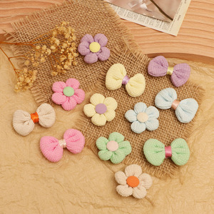 Accessoires pour cheveux en tissu style coréen avec nœud floral pour enfants, doux, pour bébés, unisexes, pour vêtements, chaussures, sacs, matériaux de décoration - Product Image 1