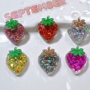 Tùy chỉnh long lanh dâu tây nhựa quyến rũ trường hợp điện thoại quyến rũ phẳng trở lại quyến rũ cho hàng thủ công - Product Image 3